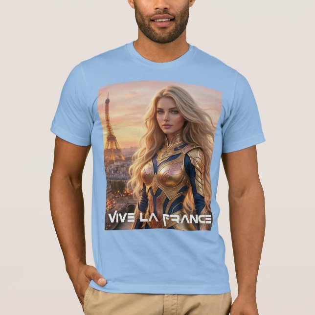 CAMISETA VIVE LA FRANCIA - PARÍS (Anverso)