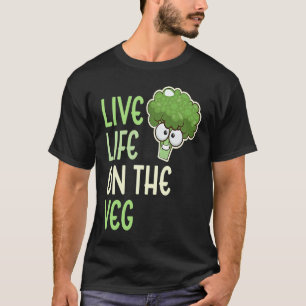 Camiseta Vive La Vida En El Veg  Brócoli Vegetal Vida Vegan
