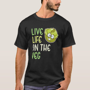 Camiseta Vive La Vida En El Veg Lechuga Vegetal Estilo De V