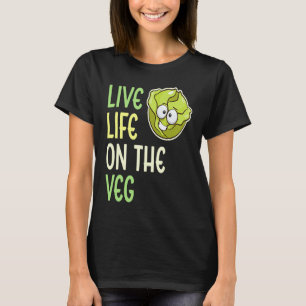 Camiseta Vive La Vida En El Veg Lechuga Vegetariana Vida V