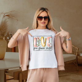Camiseta Vive libre niño flor