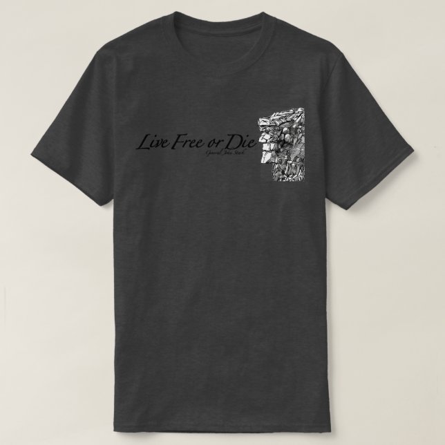 Camiseta Vive libre o muere anciano en la montaña (Diseño del anverso)