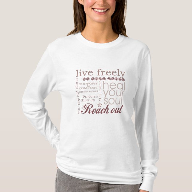 Camiseta Vive libremente la sudadera con capucha (Anverso)