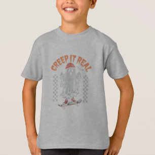 Camiseta Vive lo siniestro Skate Retro de Halloween Fantasm