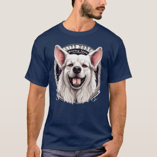 Camiseta "Vive Más Preocupación Menos - Perro caprichoso