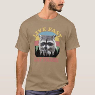 Camiseta Vive Rápido Eatrash Regalo divertido vintage