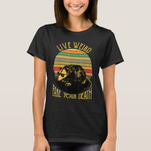 Camiseta Vive Rara Falsa Tu Muerte Opossum Gatos Feo Retro