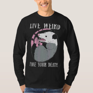 Camiseta Vive Rara Falso Tu Muerte Possum Muerto Opossum
