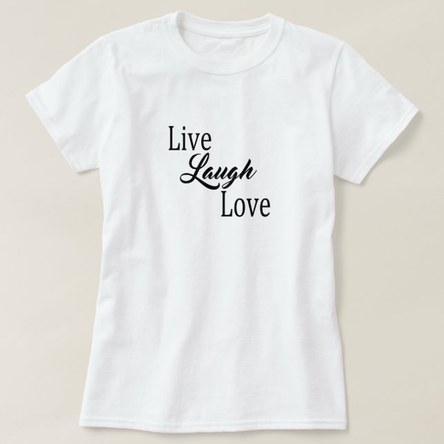 Camiseta Vive Ríe Ama (Diseño del anverso)