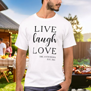 Camiseta Vive Ríe Ama Nombre Establecido 