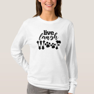 Camiseta VIVE RÍE LADRIDO papá perrito divertido mascota ca