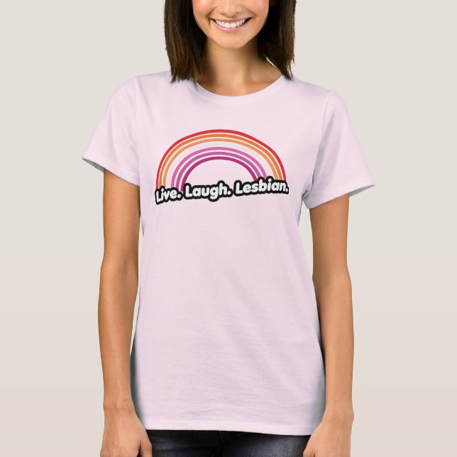 Camiseta Vive Ríe Lesbiana (Anverso)