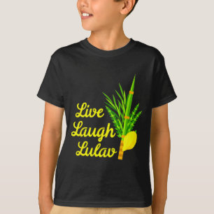 Camiseta Vive Ríe Lulav Etrog Feliz Sukkot Judío Sukkah 