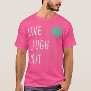 Camiseta Vive Ríe Teje - Artistas de Manualidades de Hilo T