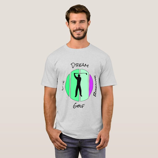 Camiseta Vive, sueña, respira golf (Anverso completo)