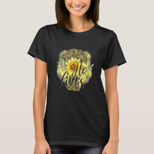 Camiseta Vive Sunflower Fe Jesús Cruza La Tierra Cristiana