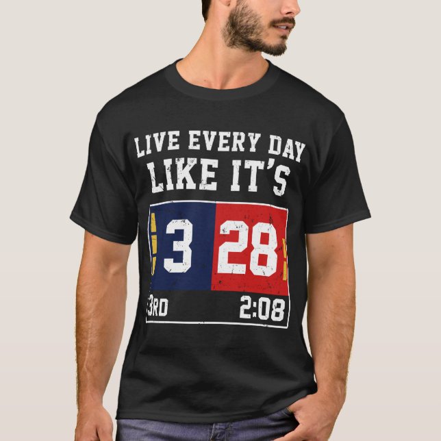 Camiseta Vive todos los días como si fuera fútbol 28-3 (Anverso)