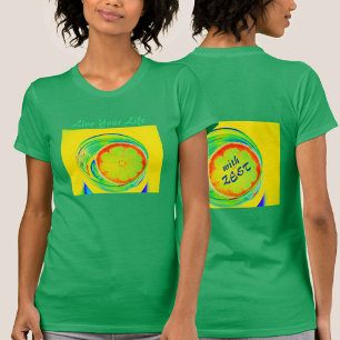 Camiseta Vive tu vida con la psicodélica Zest