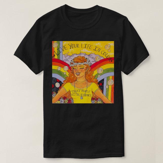 Camiseta Vive tu vida en color (Diseño del anverso)