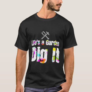 Camiseta Vive Un Jardín Tirar Ajardinada Motivación