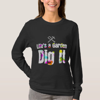 Camiseta Vive Un Jardín Tirar Ajardinada Motivación