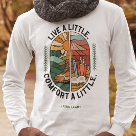 Camiseta Vive un poco, consuelo un poco: moderno, elegante