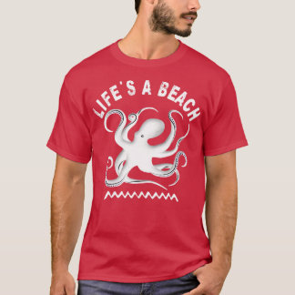 Camiseta Vive una playa de pulpo y vacaciones de verano 1