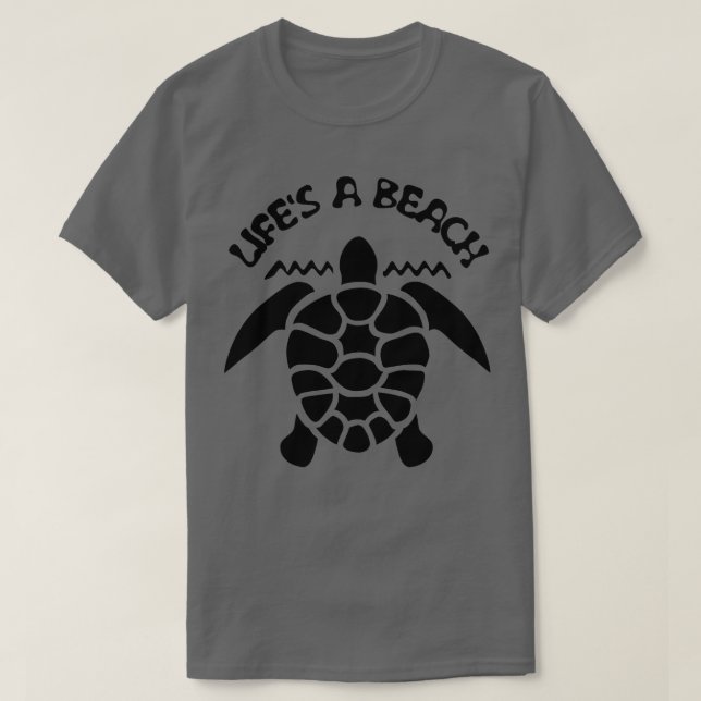 Camiseta Vive una tortuga marina en la playa 1 (Diseño del anverso)