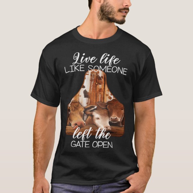 Camiseta Vive una vida como si alguien dejara la puerta abi (Anverso)