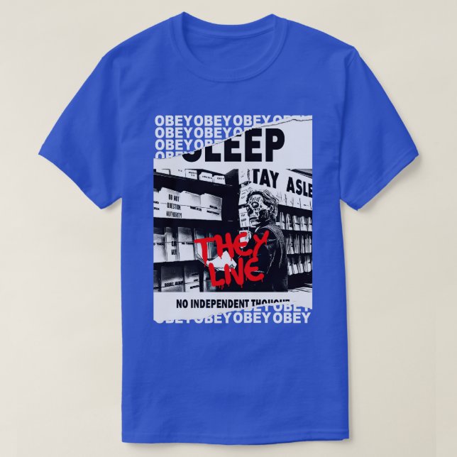 Camiseta Viven OBEY Culto Retro Clásico Horror Desig (Diseño del anverso)