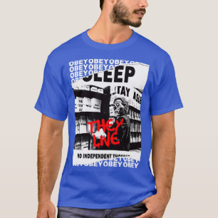 Camiseta Viven OBEY Culto Retro Clásico Horror Desig
