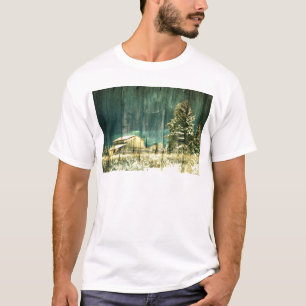Camiseta Vivero rústico en la vieja cabaña de madera de bar