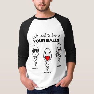 Camiseta Vivía En Tus Bolas, Nombre Personalizado De La Fa