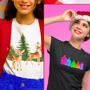 Camiseta Vivid Christmas Trees