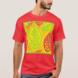 Camiseta Vivid Colorful Leaves Elegancia Arte