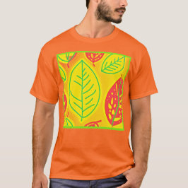 Camiseta Vivid Colorful Leaves Elegancia Arte