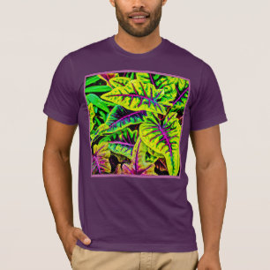 Camiseta Vivid Leaves Neon Elegance