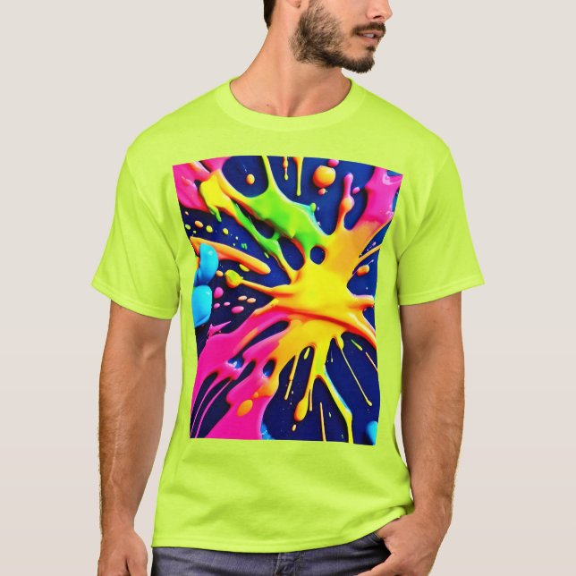 Camiseta Vivid Neon Splash (Anverso)