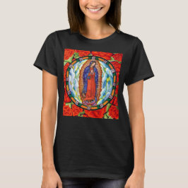 Camiseta Vivid Nuestra Señora de la Bonito Guadalupe, negra