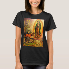 Camiseta Vivid Nuestra Señora de la Bonito Guadalupe, negra