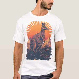 Camiseta Vivid Retro Kangaroo Sunset