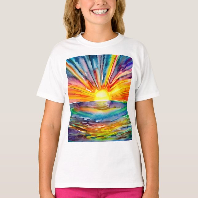 Camiseta Vivid Sunset over the Water Reflection (Anverso)