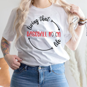 Camiseta Viviendo a esa madre de béisbol como a los de béis
