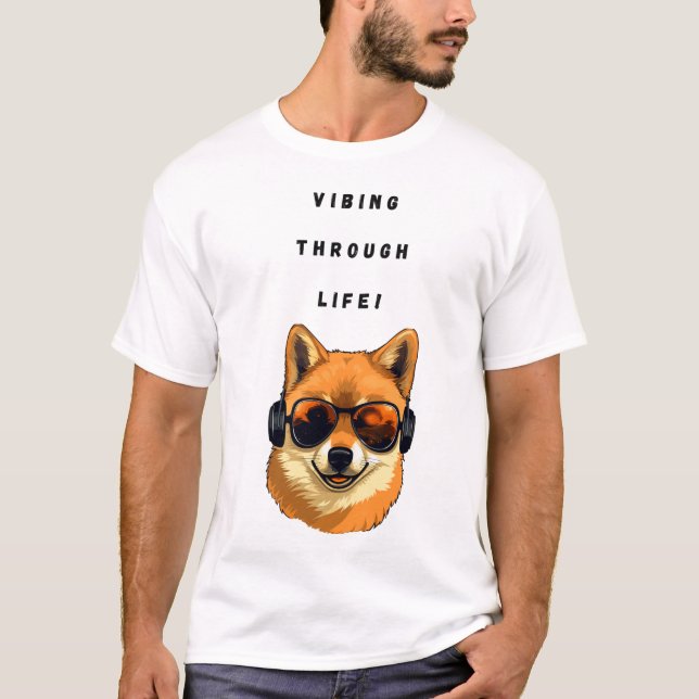 Camiseta ¡Viviendo a través de la vida! (Anverso)