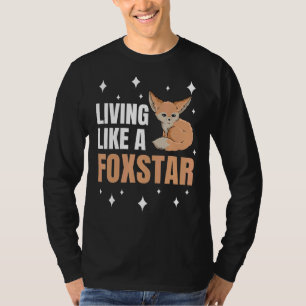 Camiseta Viviendo Como Una Cita De Foxstar Para Un Zorro Fe