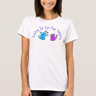 Camiseta Viviendo él encima de logotipo