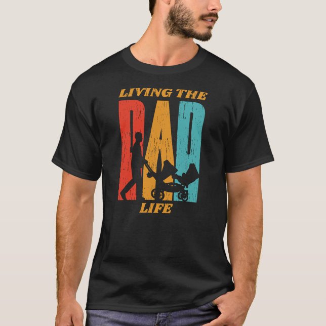 Camiseta Viviendo El Padre De La Vida De Papá Paseando A St (Anverso)