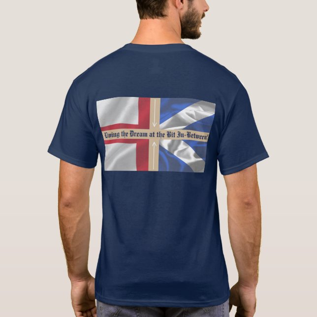 Camiseta Viviendo el sueño en el tee del bit entre frontera (Reverso)