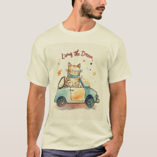 Camiseta Viviendo el sueño: Gato Chubby en el flaco acuátic