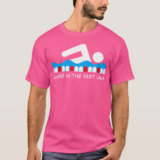 Camiseta Viviendo En El Barrio Rápido Nadando